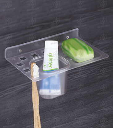 ABS Soap Dish With Tumbler 3 In 1
