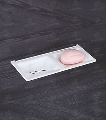 Double Soap Dish With Aluminium Socket