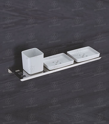 Double Soap Dish With Tumbler Holder